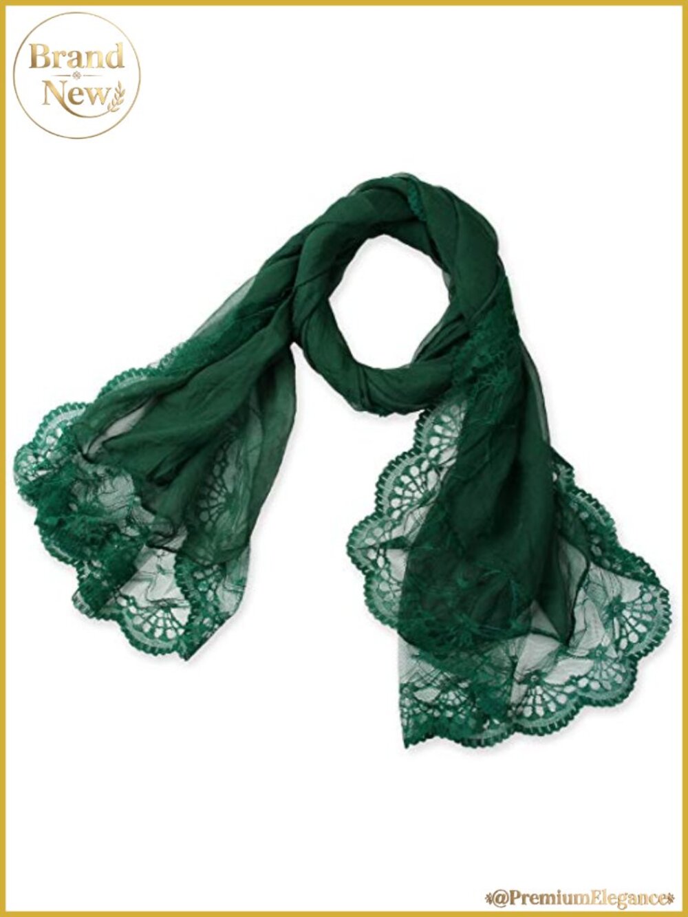 Chiffon Extra Long Sheer Lace Scarf Lightweight Evening Wrap